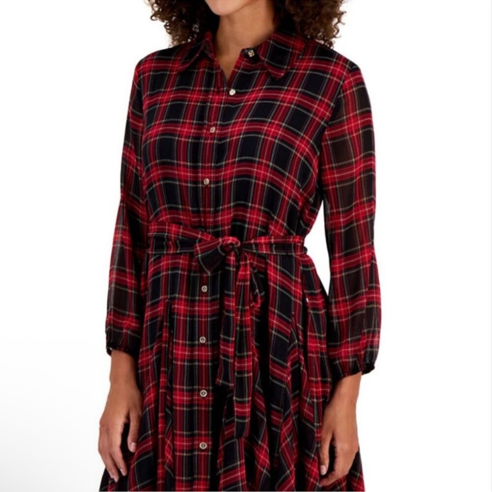Tommy Hilfigure| plaid shirt dress - Picture 4 of 13
